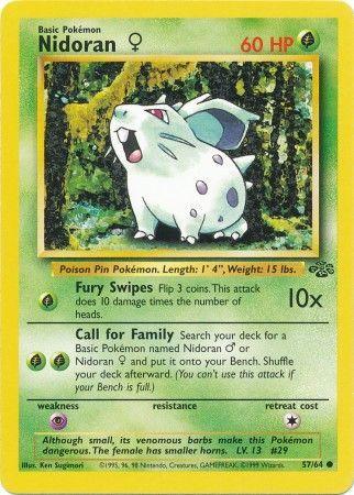Nidoran♀ - 57/64 - Jungle (base2) (Lightly Played)