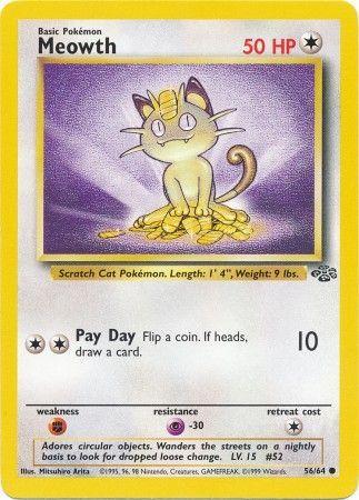Meowth - 56/64 - Jungle (base2) (Lightly Played)