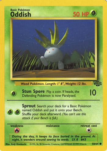 Oddish - 58/64 - Jungle (base2) (Moderately Played)