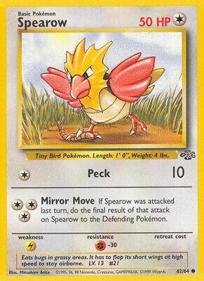 Spearow - 62/64 - Jungle (base2) (Lightly Played)