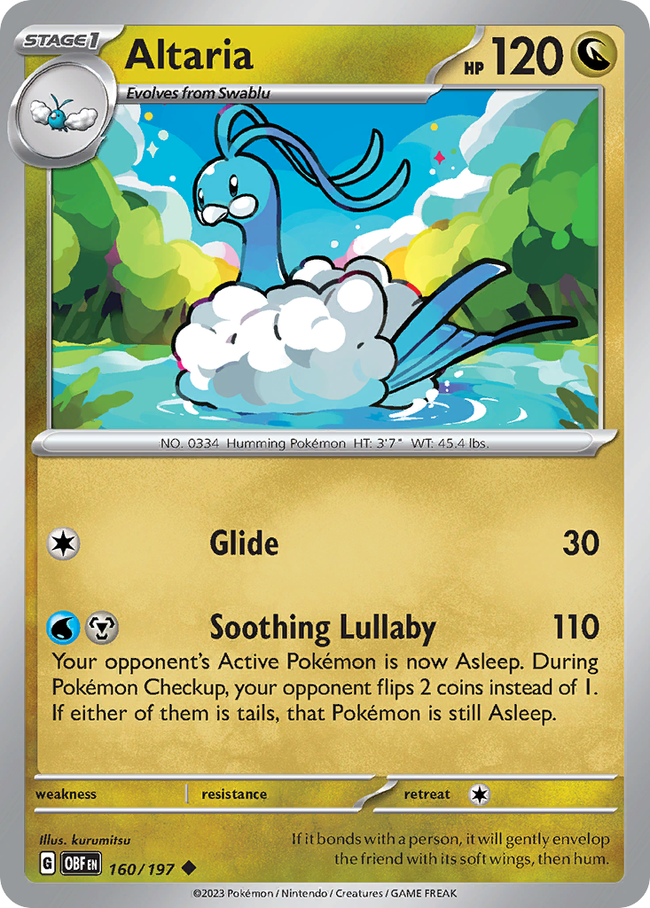 Altaria - 160/197 - Obsidian Flames (Reverse Holo)