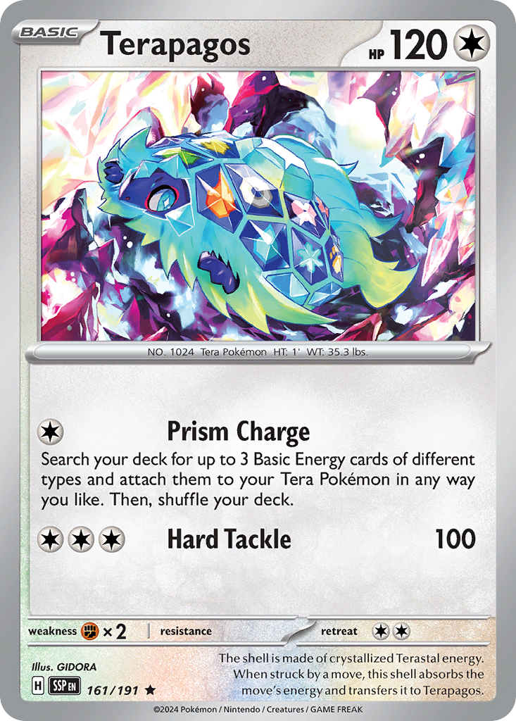 Terapagos- 161/191 - Surging Sparks (Reverse Holo)