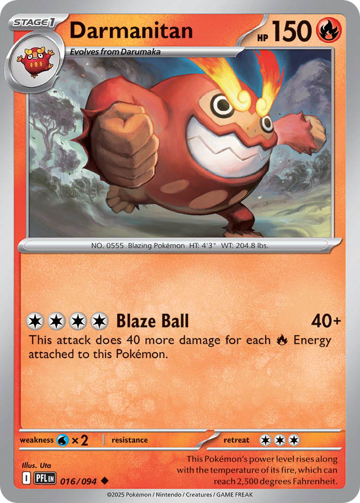 Darmanitan- 016/094 - Phantasmal Flames (Reverse Holo)