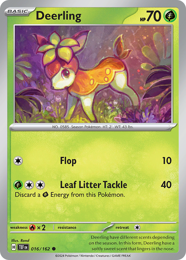 Deerling - 016/162 - Temporal Forces (Reverse Holo)