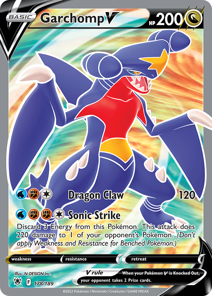 Garchomp V - 178/189 - SWSH: Astral Radiance (ASR)