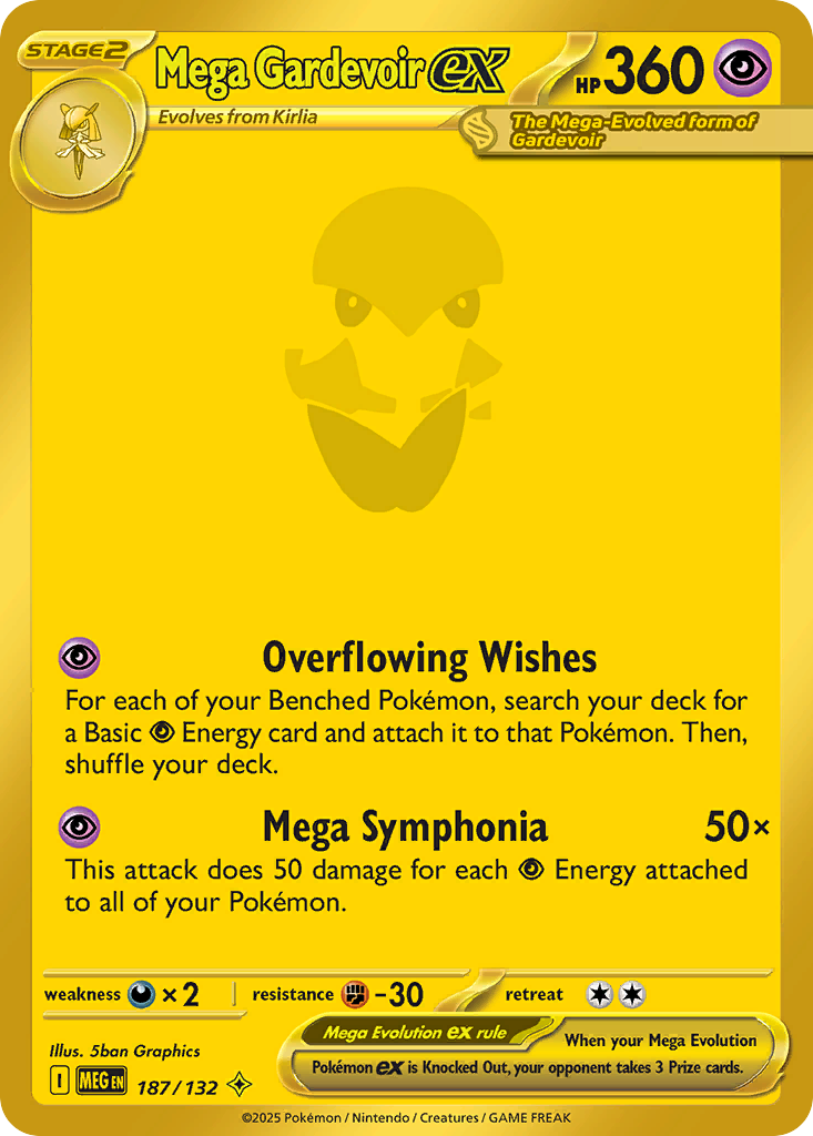 Mega Gardevoir ex - 187/132 - Mega Evolution (MEG)