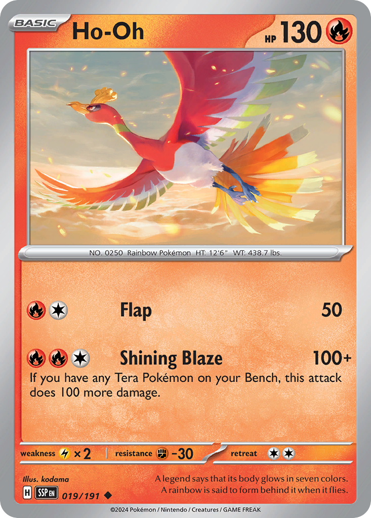 Ho-Oh- 019/191 - Surging Sparks (Reverse Holo)