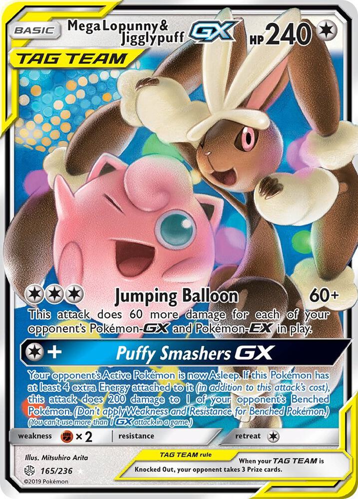 Mega Lopunny & Jigglypuff GX - 165/236 - Cosmic Eclipse