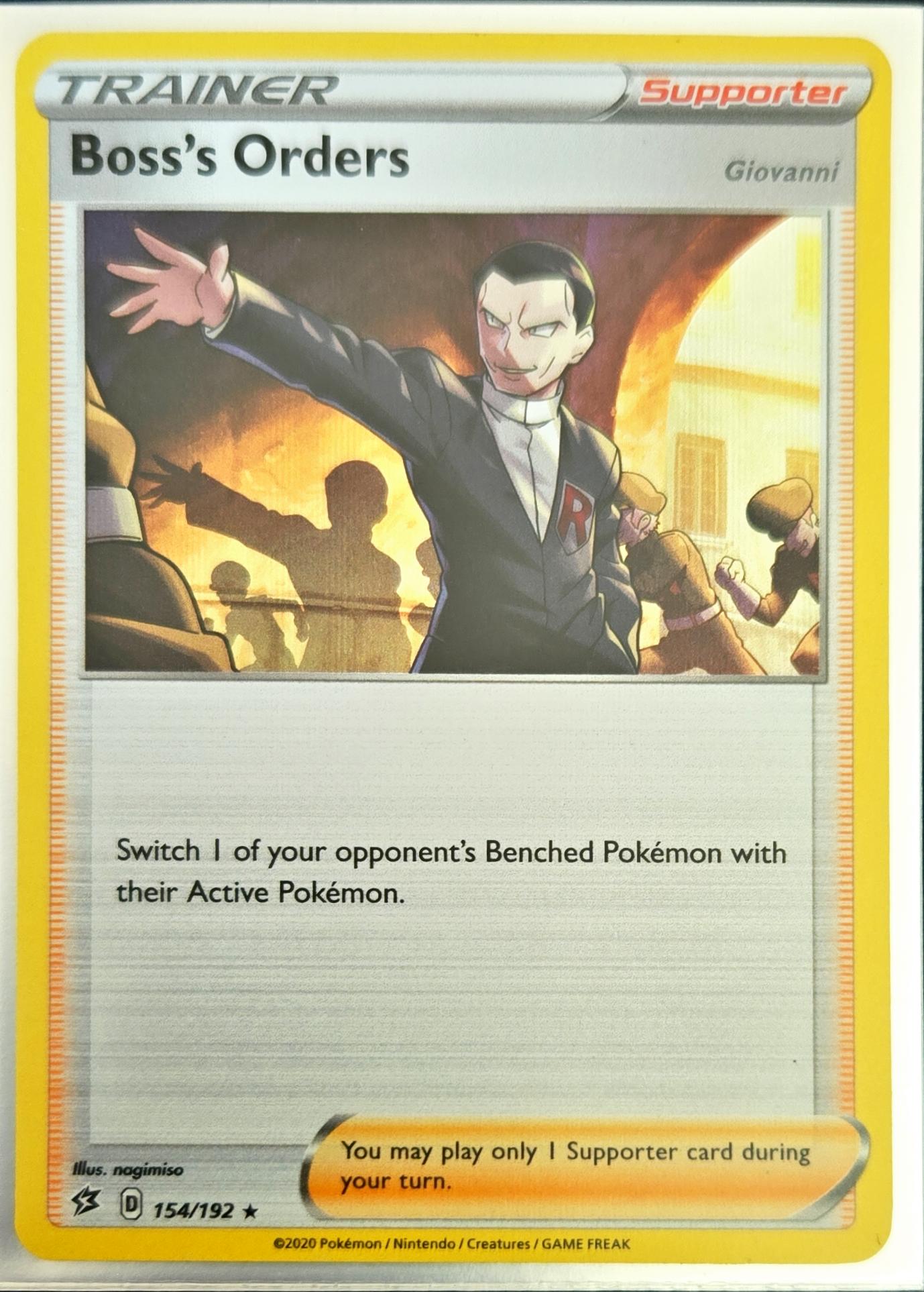 Supporter: Boss's Orders Giovanni Reverse Holo