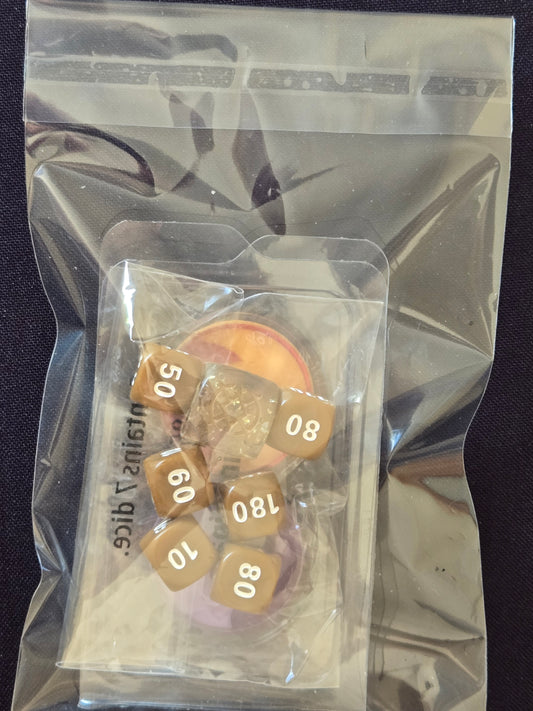 Brilliant Stars Gold & Brown Dice