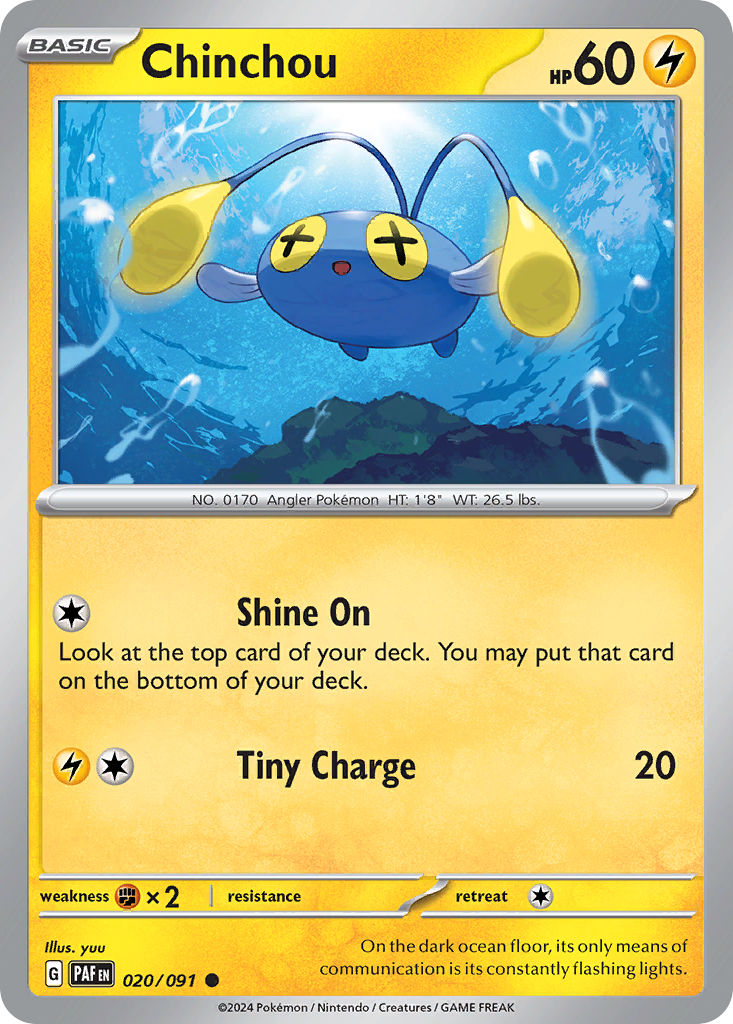 Chinchou - 020/091 - Paldean Fates (Reverse Holo)