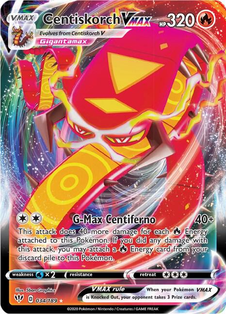 Centiskorch VMAX - 034/189 - Darkness Ablaze