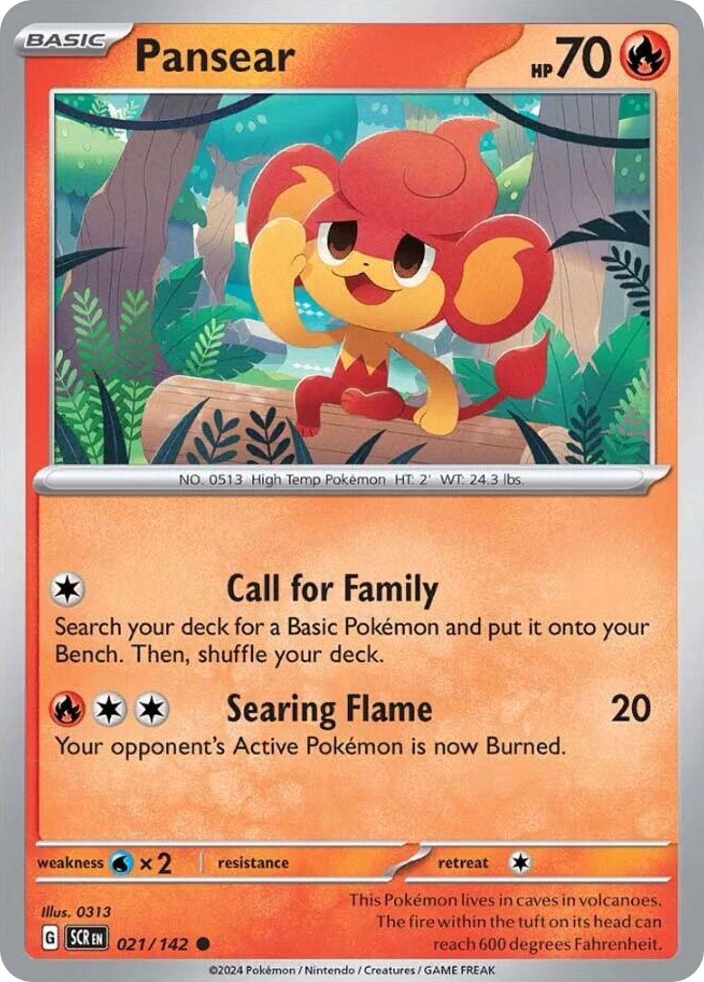 Pansear- 021/142 - Stellar Crown (Reverse Holo)