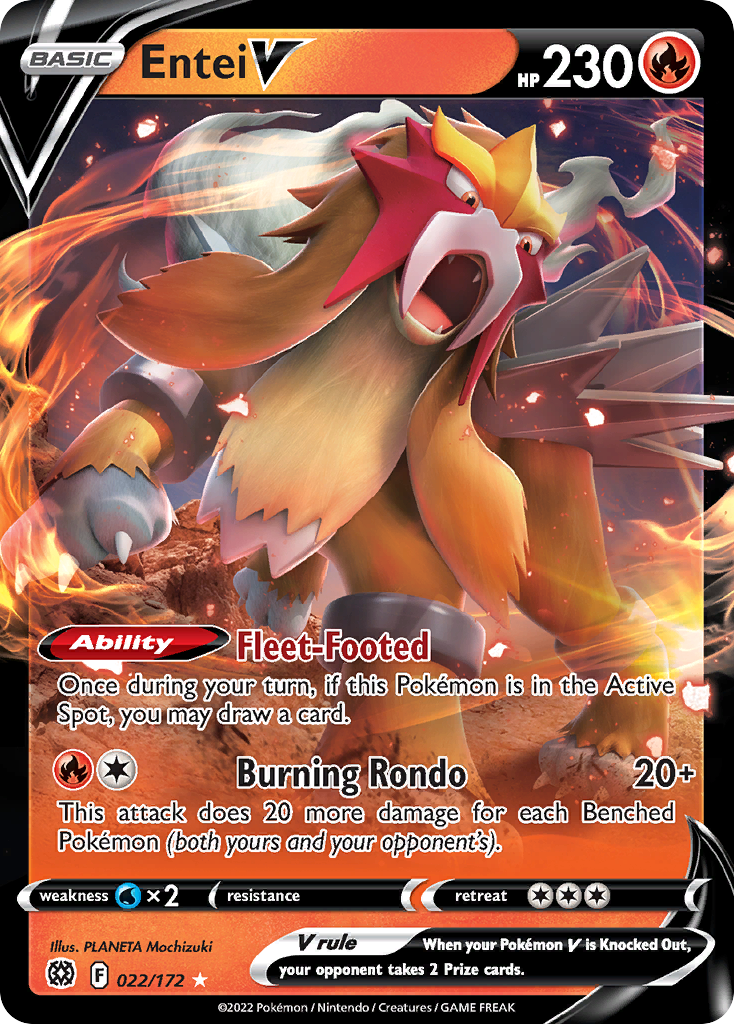 Entei V - 022/172 - SWSH: Brilliant Stars (BRS)
