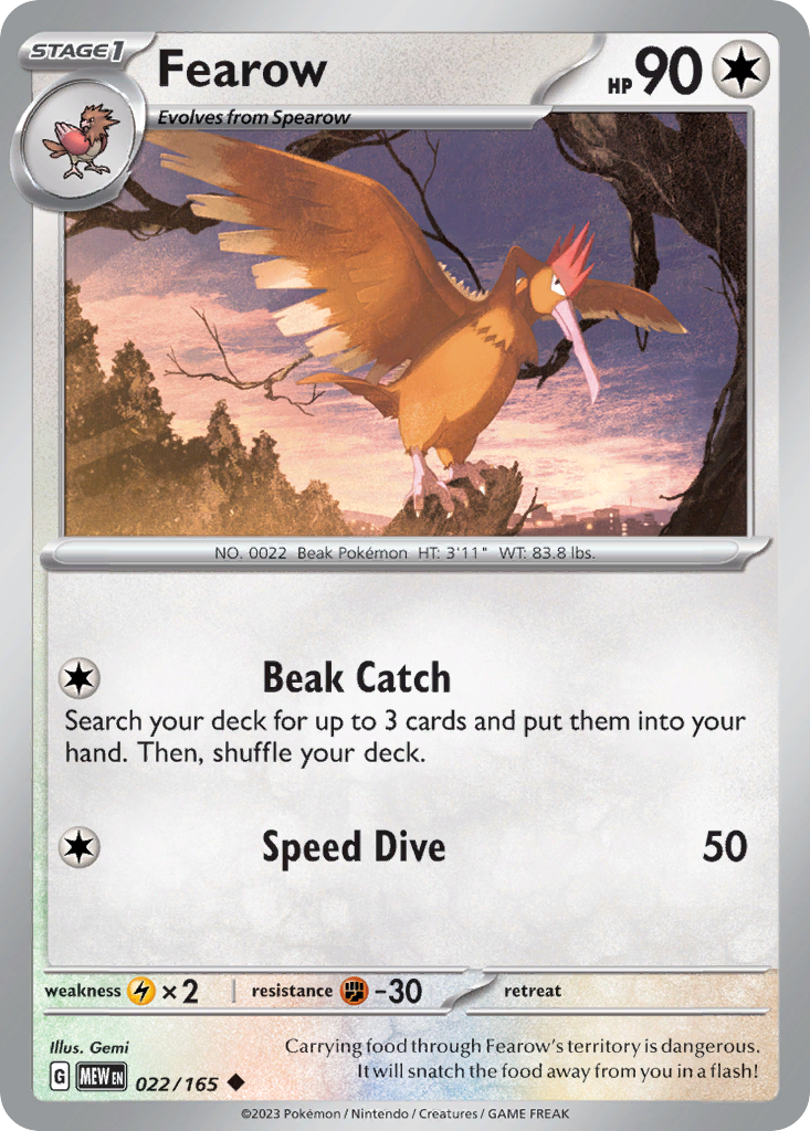 Fearow - 022/165 -SV: Scarlet & Violet 151 (MEW)