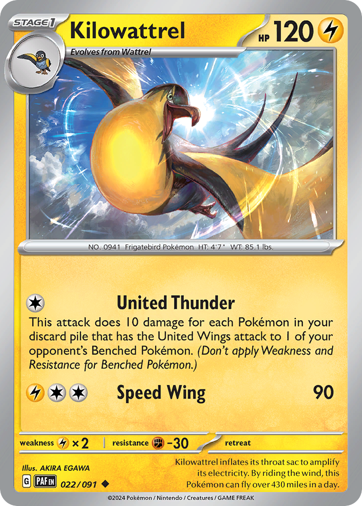Kilowattrel - 022/091 - Paldean Fates