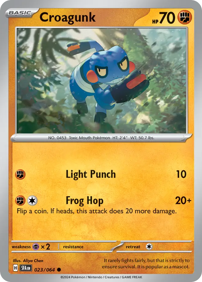 Croagunk - 023/064 - Shrouded Fable (Reverse Holo)
