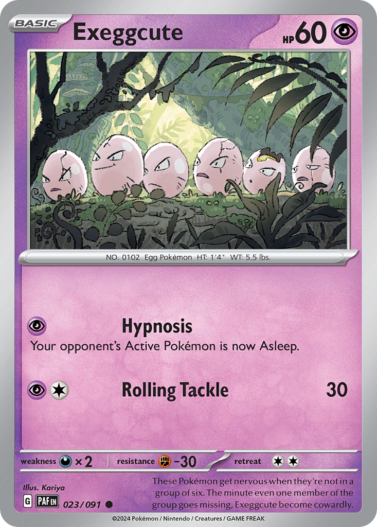 Exeggcute - 023/091 - Paldean Fates (Reverse Holo)
