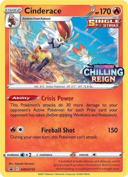 Cinderace - SWSH112 (Prerelease) - SWSH: Sword & Shield Promo Sealed