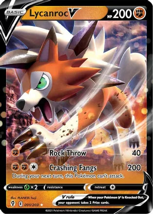 Lycanroc V - SWSH07: Evolving Skies (SWSH07)