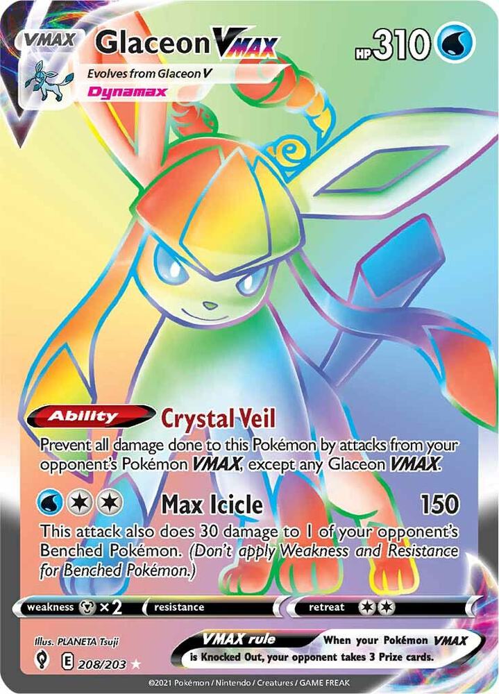 Glaceon VMAX - SWSH07: Evolving Skies