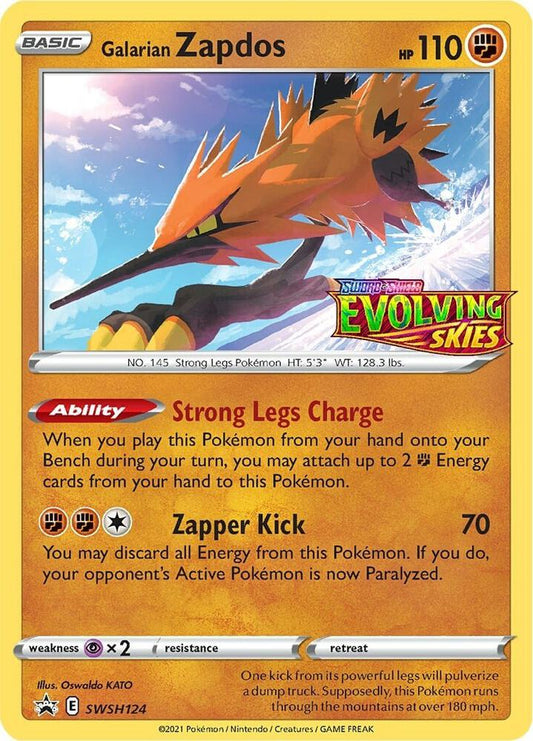 Galarian Zapdos - SWSH124 (Prerelease) - SWSH: Sword & Shield Promo Sealed