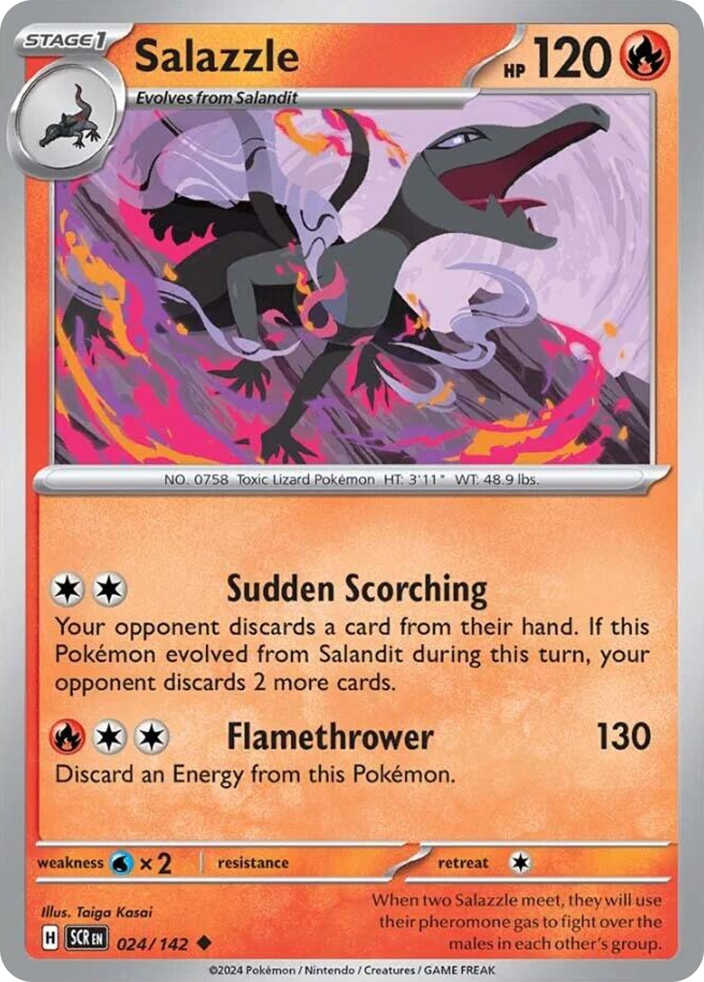 Salazzle- 024/142 - Stellar Crown (Reverse Holo)