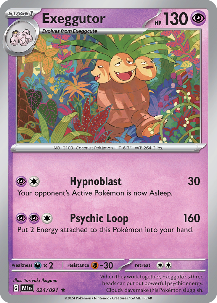 Exeggutor - 024/091 - Paldean Fates (Reverse Holo)