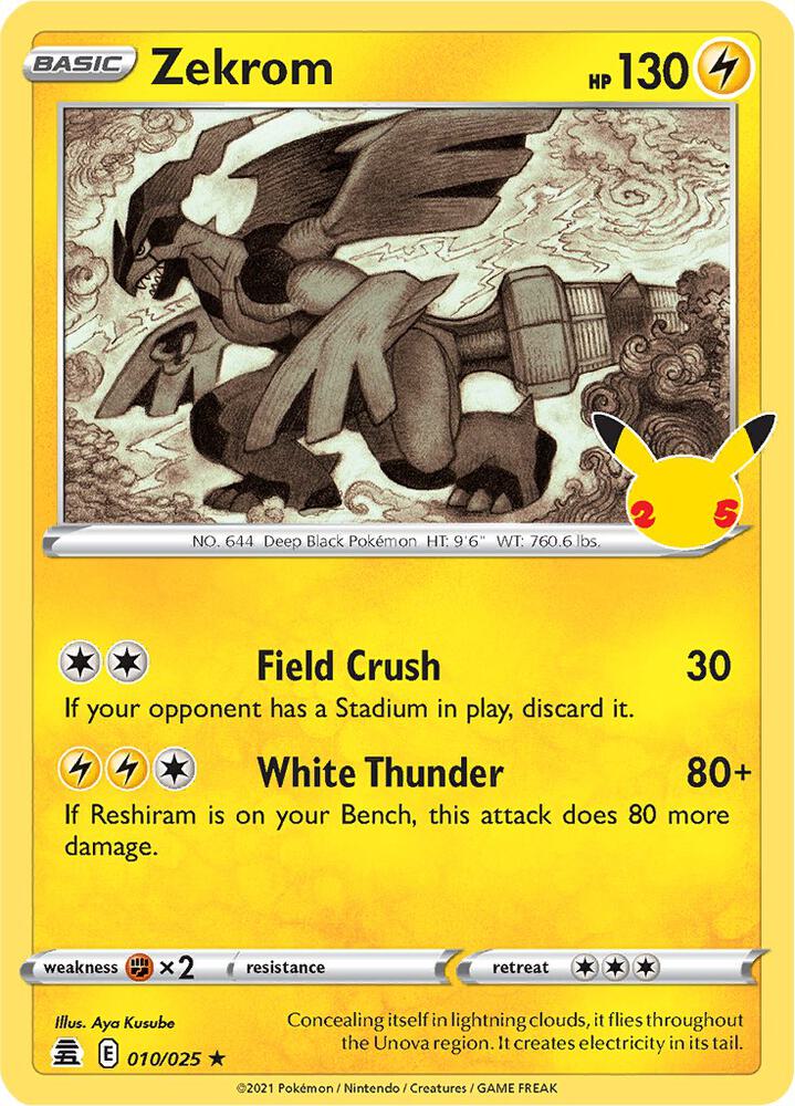 Zekrom - CC021/00025 - Celebrations Classic Collection (cel25cc) (25th Celebration Holo)