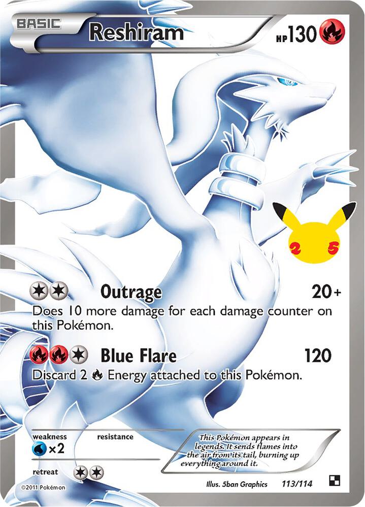 Reshiram - CC020/00025 - Celebrations Classic Collection (cel25cc) (25th Celebration Holo)