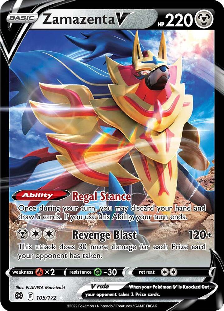 Zamazenta V - 105/172 - Brilliant Stars
