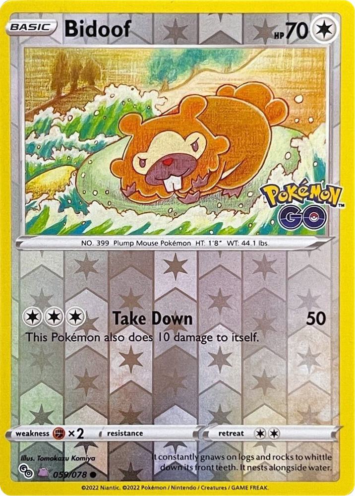 Bidoof - 059/078 - Pokemon GO (Peelable Ditto)