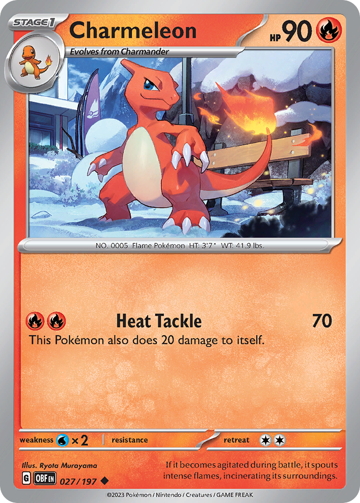 Charmeleon - 027/197 - Obsidian Flames (Reverse Holo)