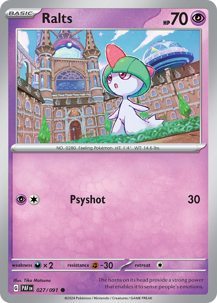 Ralts - 027/091 - Paldean Fates (Reverse Holo)
