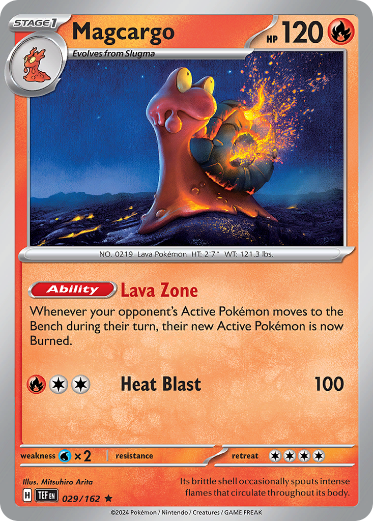 Magcargo - 029/162 - Temporal Forces (Reverse Holo)
