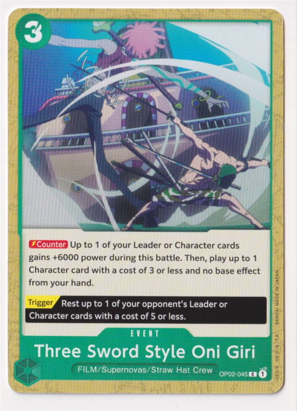 Three Sword Style Oni Girl - OP02-045 - Paramount War