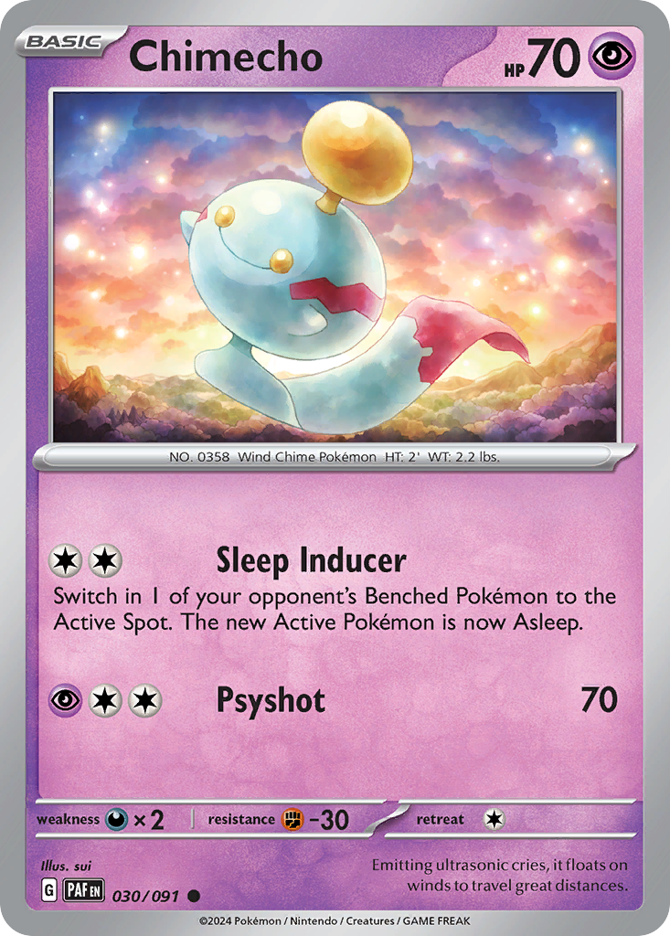 Chimecho - 030/091 - Paldean Fates (Reverse Holo)