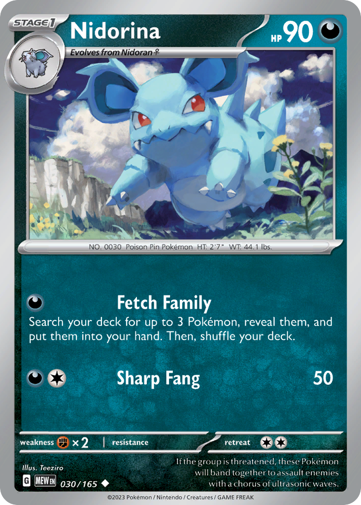 Nidorina - 030/165 -SV: Scarlet & Violet 151 (MEW)