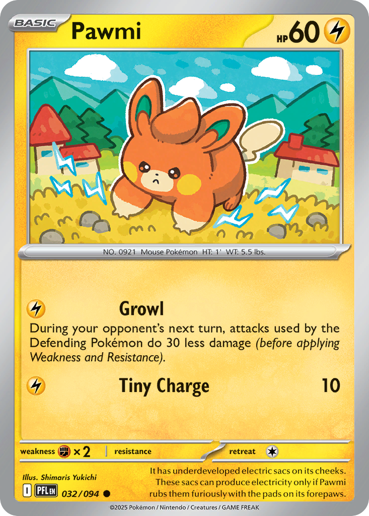 Pawmi- 032/094 - Phantasmal Flames (Reverse Holo)