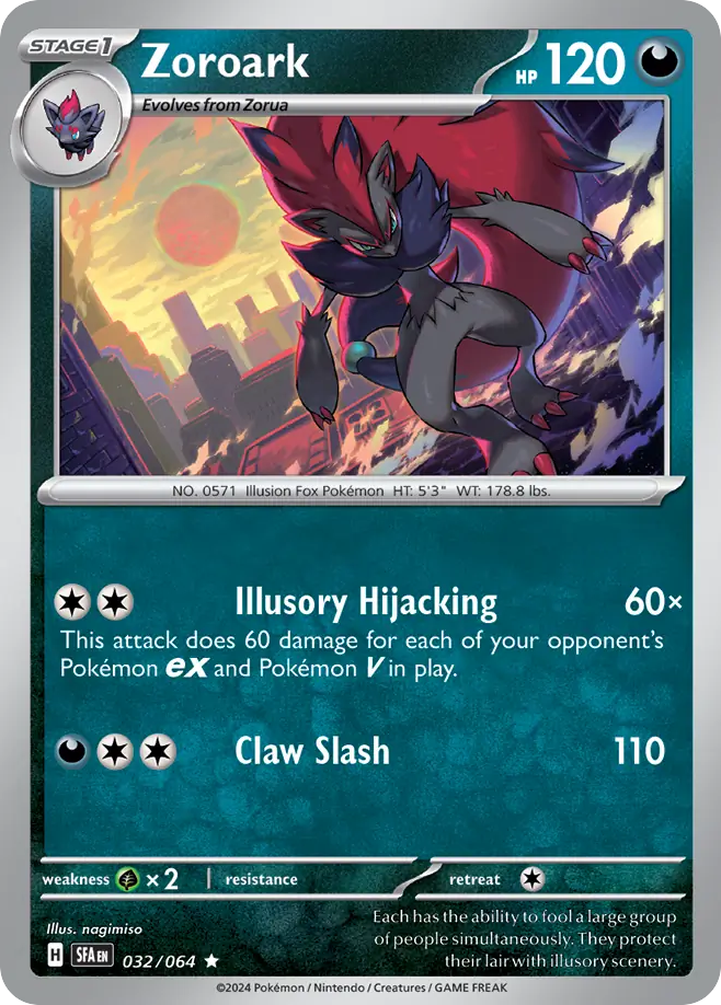 Zoroark - 032/064 - Shrouded Fable (Reverse Holo)