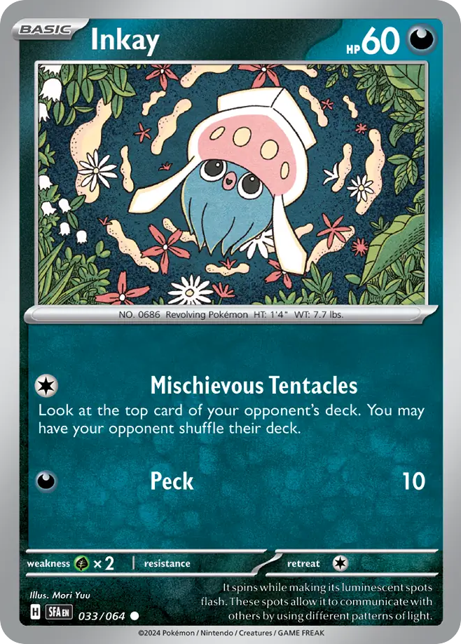 Inkay - 033/064 - Shrouded Fable (Reverse Holo)