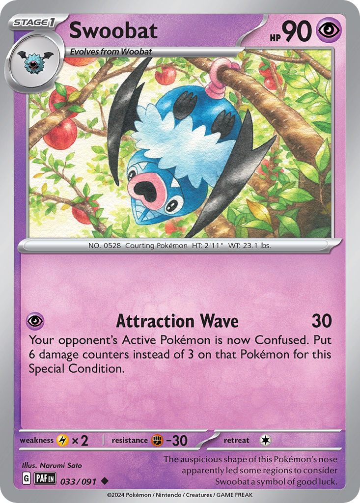 Swoobat - 033/091 - Paldean Fates