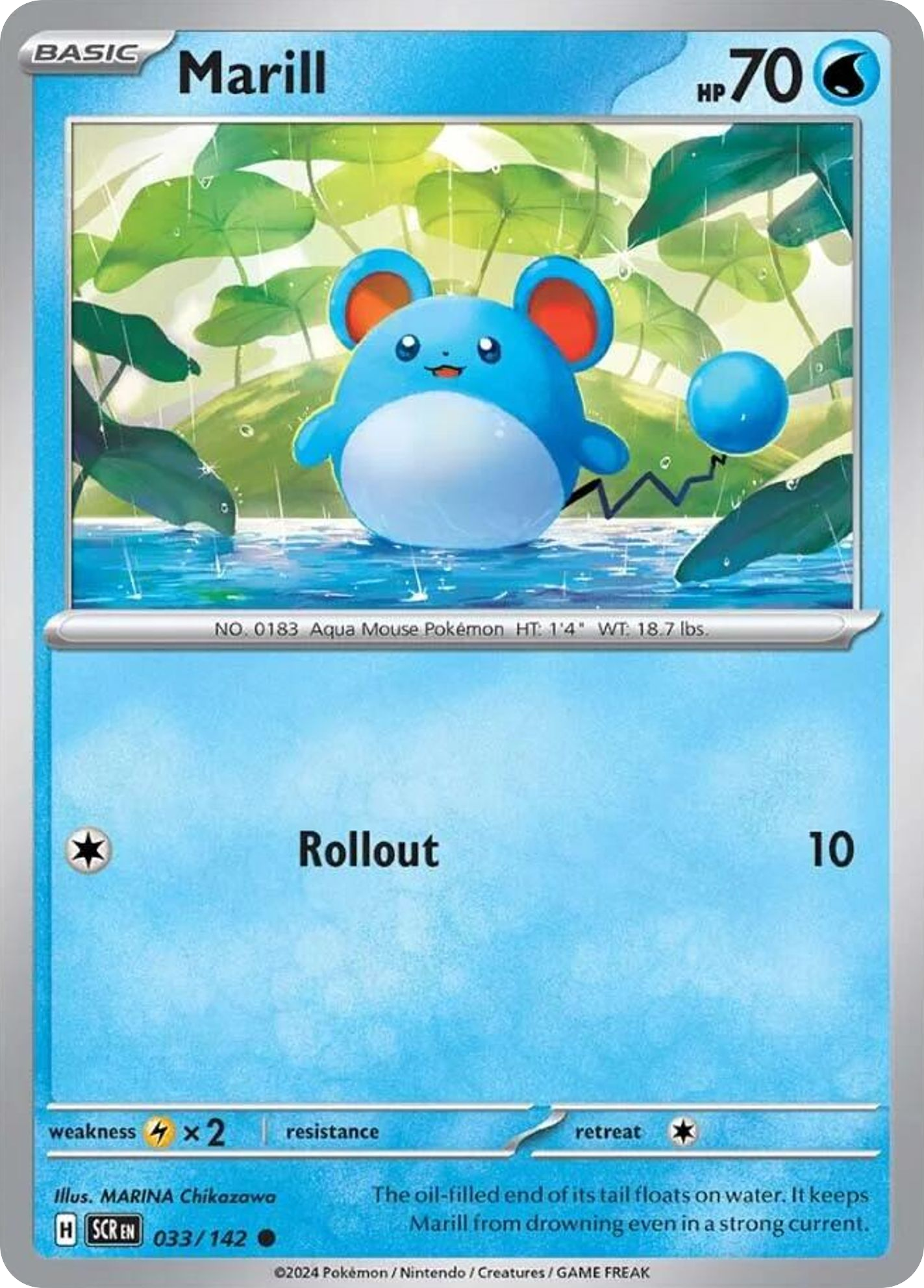 Marill- 033/142 - Stellar Crown (Reverse Holo)