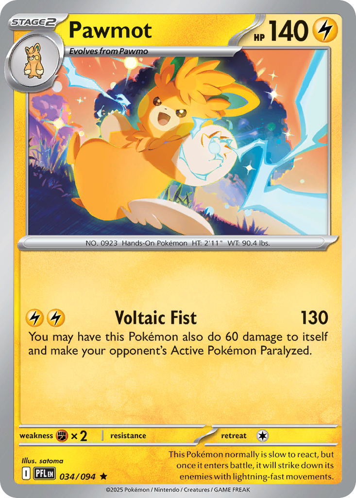 Pawmot- 034/094 - Phantasmal Flames (Holo)