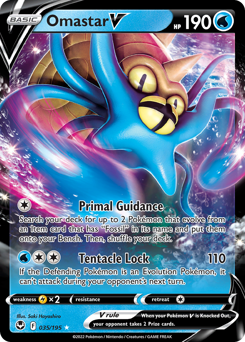 Omastar V - 035/195 - SWSH: Silver Tempest (SIT)