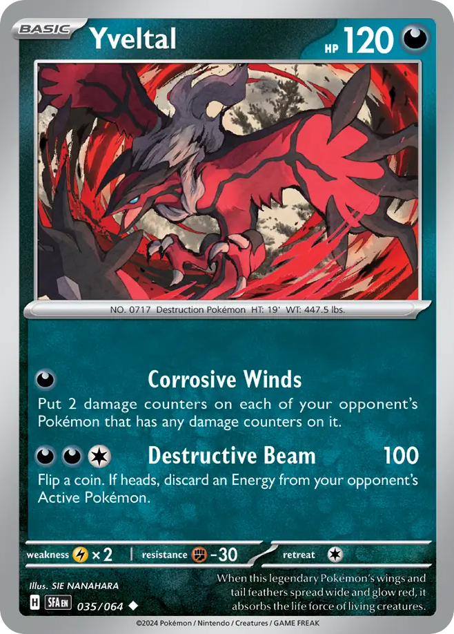 Yveltal - 035/064 - Shrouded Fable (Reverse Holo)