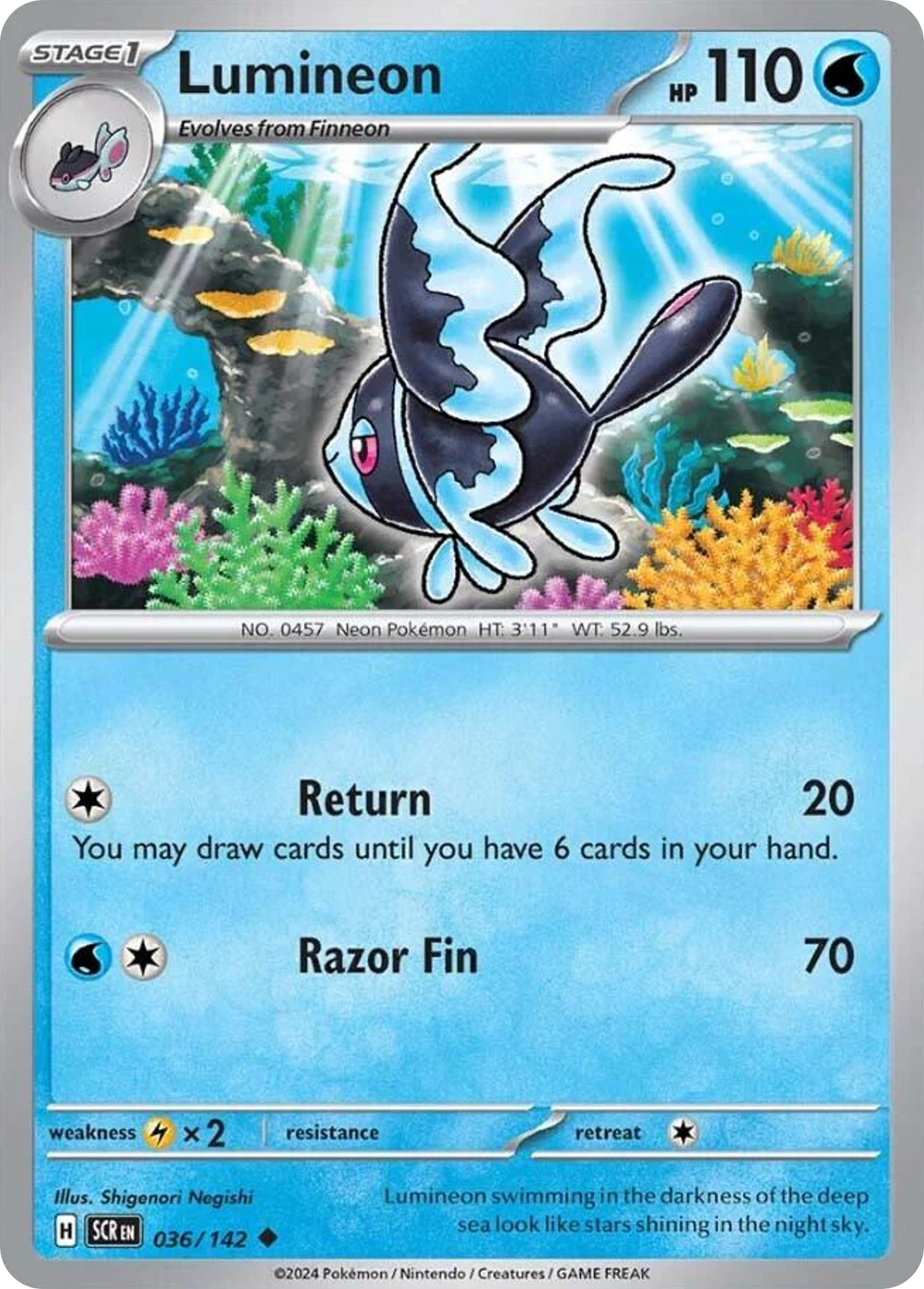 Lumineon- 036/142 - Stellar Crown (Reverse Holo)
