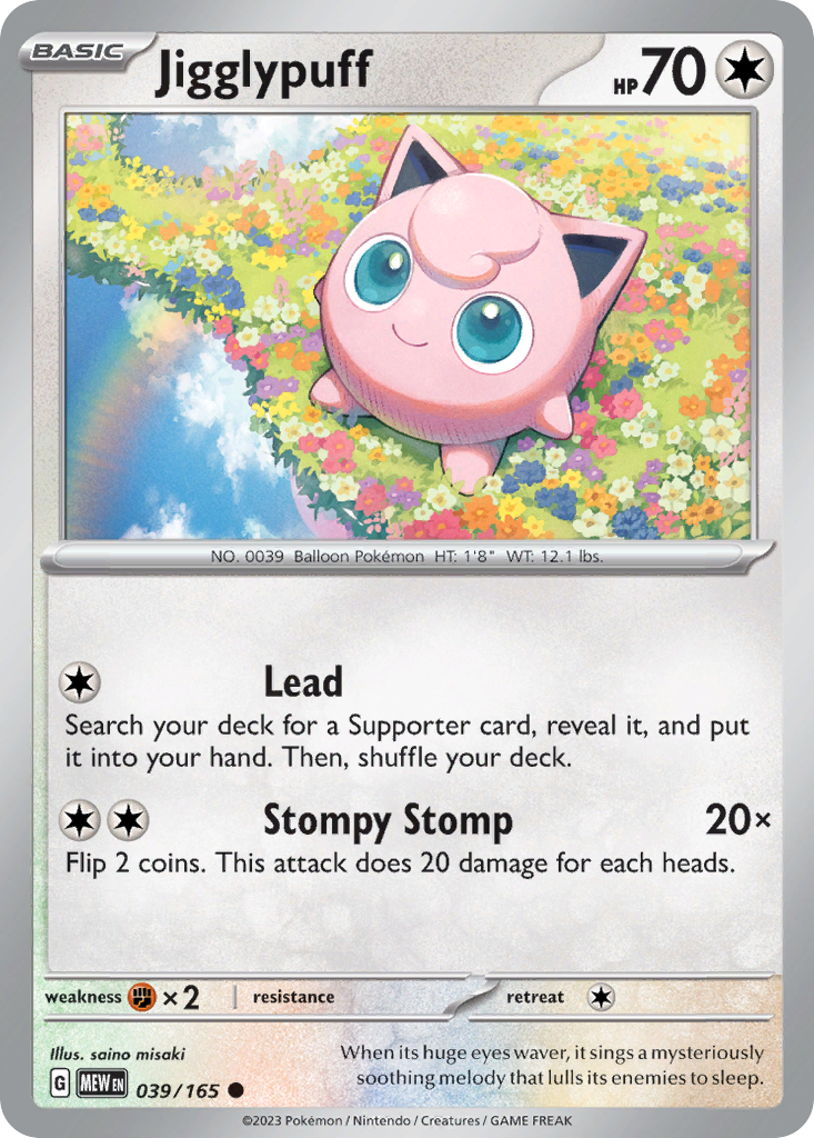 Jigglypuff - 039/165 -SV: Scarlet & Violet 151 (MEW)