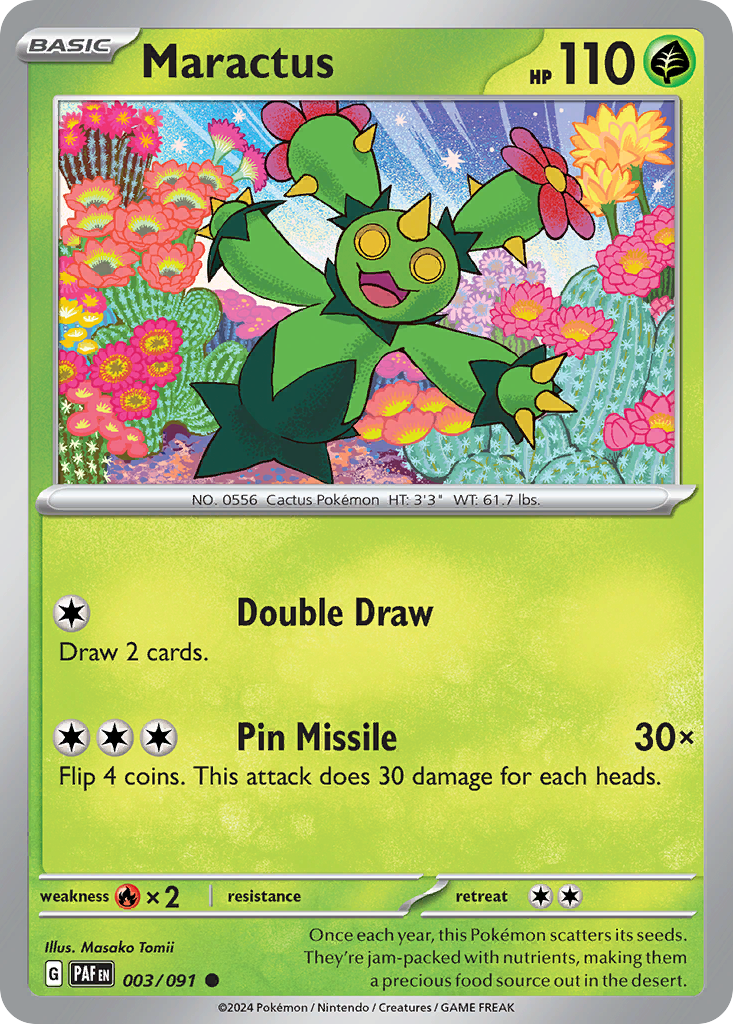 Maractus - 003/091 - Paldean Fates (Reverse Holo)