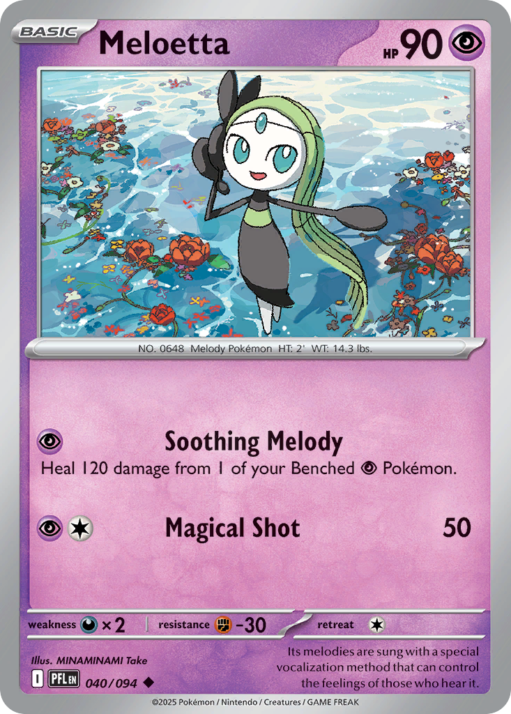 Meloetta- 040/094 - Phantasmal Flames (Reverse Holo)